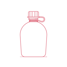 Objects Beverage Containers Canteen Military Line Art Svg Vector, Free Vectors File